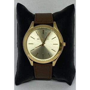 Michael Kors MK3179 Women's Brown Leather Analog Dial Quartz Wrist Watch CM510